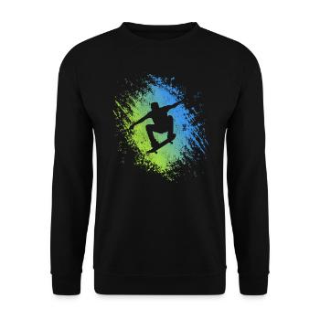 Skaten Skateboarding Tricks Skateboard Skater - Unisex Pullover - Schwarz - Vorne - Alina (178cm) & Michal (187cm)