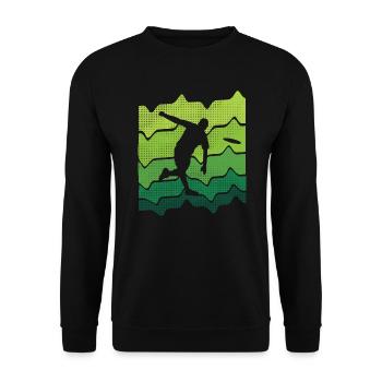 Disc Golf Spieler Frisbee Sport Discgolf - Unisex Pullover - Schwarz - Vorne - Alina (178cm) & Michal (187cm)