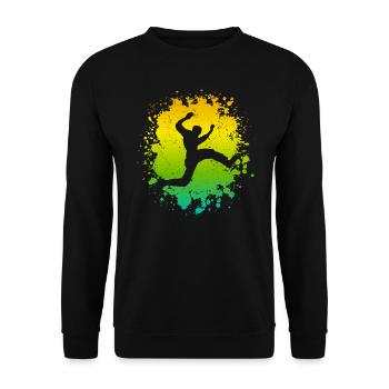 Freerunning Parkourläufer Freerunner Parkour - Unisex Pullover - Schwarz - Vorne - Alina (178cm) & Michal (187cm)