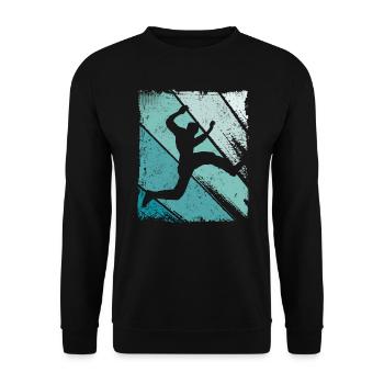 Parkourläufer Freerunner Parkour Freerunning - Unisex Pullover - Schwarz - Vorne - Alina (178cm) & Michal (187cm)