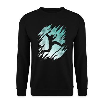 Freerunning Freerunner Parkourläufer Parkour - Unisex Pullover - Schwarz - Vorne - Alina (178cm) & Michal (187cm)