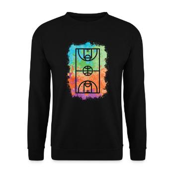 Basketball Court Coach Basketball Player - Unisex Sweatshirt - black - Front - Alina (178cm) & Michal (187cm)