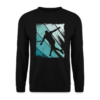 Discgolf Discgolfer Design Sport Disc Golf - Unisex Pullover - Schwarz - Vorne - Alina (178cm) & Michal (187cm)