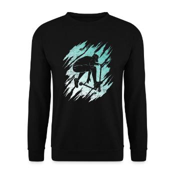 Scooter Tricks E-Roller Kinder Stunt Scooter - Unisex Pullover - Schwarz - Vorne - Alina (178cm) & Michal (187cm)