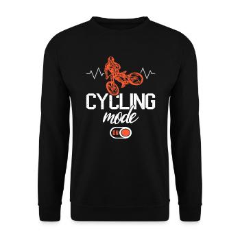 Mountainbike Downhill Fahrrad Mountain Bike - Unisex Sweatshirt - black - Front - Alina (178cm) & Michal (187cm)