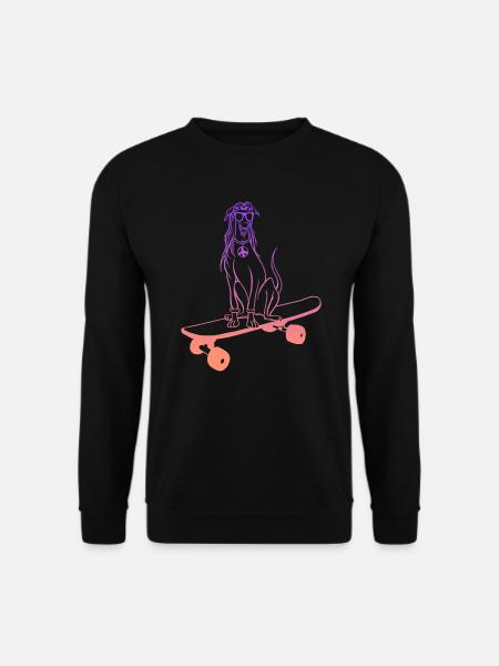 Skateboarder Dog Skating Skateboard - Sweat-shirt Unisexe - noir