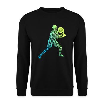 Padel player Padel tennis player Padel - Unisex Sweatshirt - black - Front - Alina (178cm) & Michal (187cm)