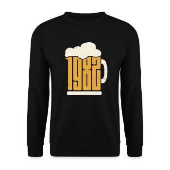 41e anniversaire Buveur de bière 41 ans Né en 1982 - Sweat-shirt Unisexe - noir - Devant - Alina (178cm) & Michal (187cm)
