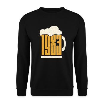 Buveur de bière 40e anniversaire 40 ans né en 1983 - Sweat-shirt Unisexe - noir - Devant - Alina (178cm) & Michal (187cm)