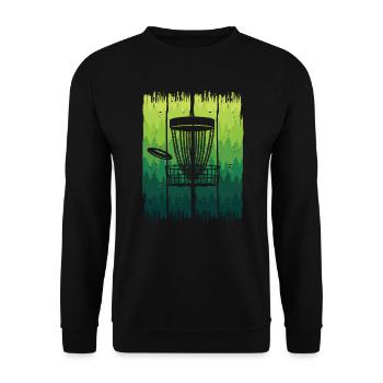 Disc Golf Player Graphics Frisbees Disc Golfer - Unisex Sweatshirt - black - Front - Alina (178cm) & Michal (187cm)