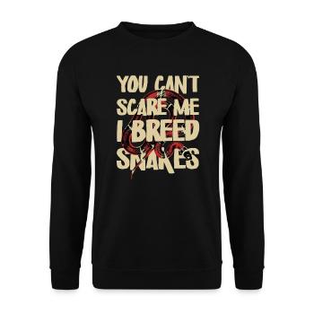 Tu ne peux pas me faire peur J’élève des serpents - Sweat-shirt Unisexe - noir - Devant - Alina (178cm) & Michal (187cm)