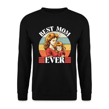 Beste Mutter aller Zeiten - Unisex Pullover - Schwarz - Vorne - Alina (178cm) & Michal (187cm)