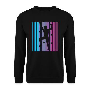 Klettern Vintage Bouldern Climbing Kletterer - Unisex Pullover - Schwarz - Vorne - Alina (178cm) & Michal (187cm)