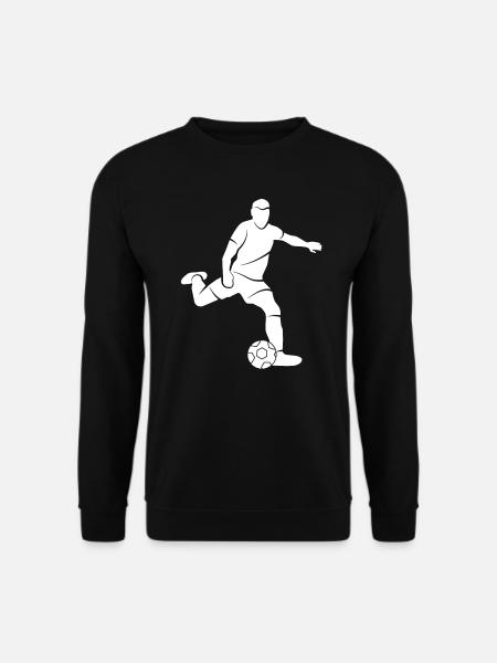 Fußball Silhouette Fußballer Fußballspieler - Unisex Pullover - Schwarz
