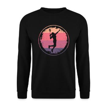 Badminton player Badminton Women's Badminton - Unisex Sweatshirt - black - Front - Alina (178cm) & Michal (187cm)