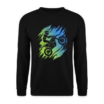 Motocross Bike Motorcyclists Children Motorcycle - Unisex Sweatshirt - black - Front - Alina (178cm) & Michal (187cm)
