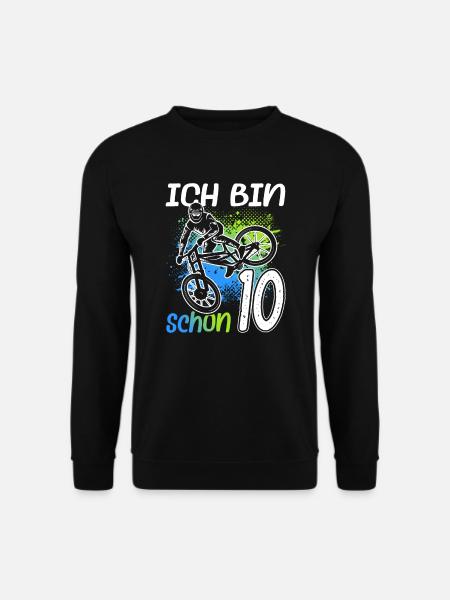 10. Geburtstag Mountain Bike 10 Jahre alt Fahrrad - Unisex Pullover - Schwarz