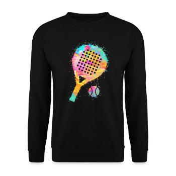 Padel Filles Padel Tennis Femmes Padel Joueur - Sweat-shirt Unisexe - noir - Devant - Alina (178cm) & Michal (187cm)