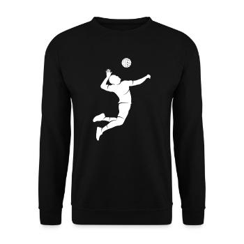 Volleyball Player Silhouette Volleyball - Unisex Sweatshirt - black - Front - Alina (178cm) & Michal (187cm)