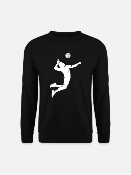 Volleyballer Silhouette Volleyball - Unisex Pullover - Schwarz