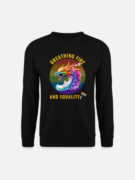 Gay Pride – Feuer und Gleichheit spucken - Unisex Pullover - Schwarz