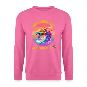 Gay Pride – Feuer und Gleichheit spucken - Unisex Pullover - Pink - Vorne