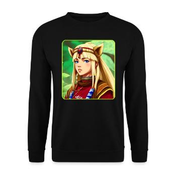 Fière Anime Manga Comic Girl - Sweat-shirt Unisexe - noir - Devant - Alina (178cm) & Michal (187cm)