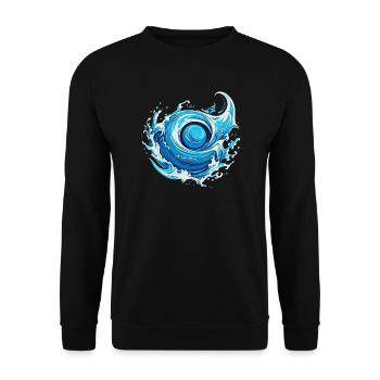 Elemental Water - Unisex Sweatshirt - black - Front - Alina (178cm) & Michal (187cm)