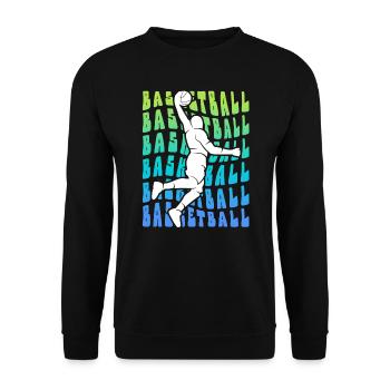 Basketball Männer Basketballspieler Basketballer - Unisex Pullover - Schwarz - Vorne - Alina (178cm) & Michal (187cm)