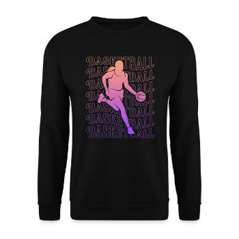 Basketball Damen Mädchen Basketballerin - Unisex Pullover - Schwarz - Vorne - Alina (178cm) & Michal (187cm)