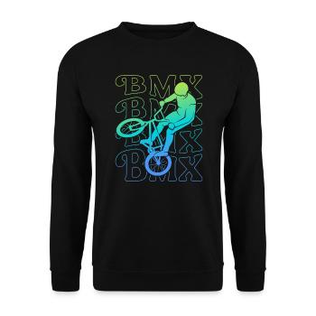 Vintage BMX Stunts Bike Kinder Fahrrad BMX Jungen - Unisex Pullover - Schwarz - Vorne - Alina (178cm) & Michal (187cm)