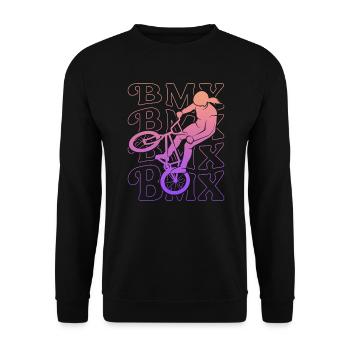 Vintage BMX cascades vélo enfants vélo BMX filles - Sweat-shirt Unisexe - noir - Devant - Alina (178cm) & Michal (187cm)