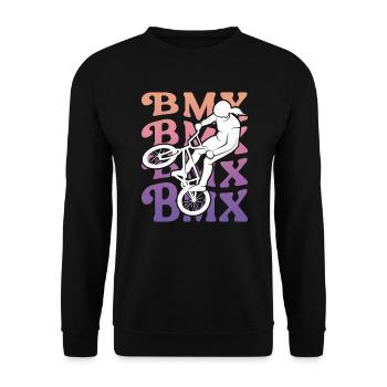 Vintage BMX Rider Enfants Vélo BMX Filles - Sweat-shirt Unisexe - noir - Devant - Alina (178cm) & Michal (187cm)