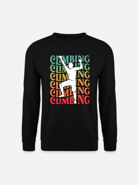 Bouldern Freiklettern Mädchen Jungen Klettern - Unisex Pullover - Schwarz