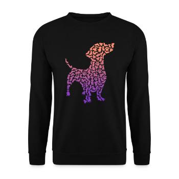 Dackel Mama Dachshund Liebhaber Frauen Teckel - Unisex Pullover - Schwarz - Vorne - Alina (178cm) & Michal (187cm)