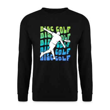 Disc Golf Disc Vintage Disc Golf Disc Golfer - Unisex Sweatshirt - black - Front - Alina (178cm) & Michal (187cm)