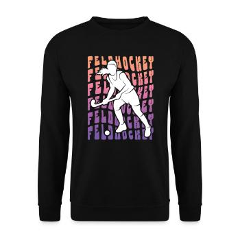 Hockey Vintage Hockey sur gazon filles joueuse de Hockey - Sweat-shirt Unisexe - noir - Devant - Alina (178cm) & Michal (187cm)