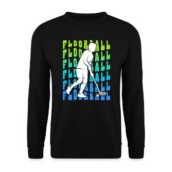 Floorball Innebandy Salibandy Floorball Boys - Unisex Sweatshirt - black - Front - Alina (178cm) & Michal (187cm)