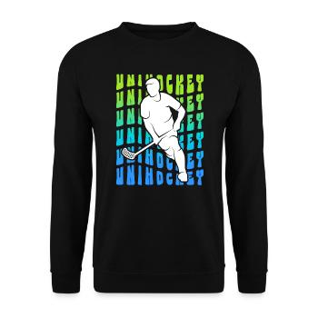 Floorball Innebandy Salibandy Floorball Enfants - Sweat-shirt Unisexe - noir - Devant - Alina (178cm) & Michal (187cm)