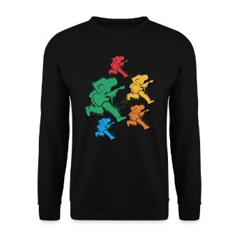 Bass Guitar Bass Guitarist Bass Guitar Bassist - Unisex Sweatshirt - black - Front - Alina (178cm) & Michal (187cm)