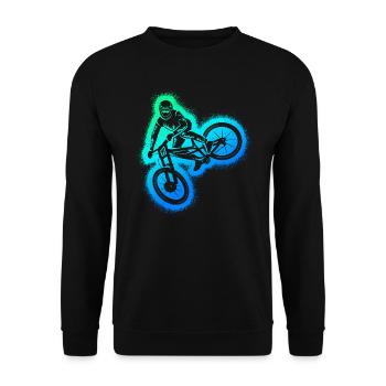 VTT VTT Downhill Garçons VTT - Sweat-shirt Unisexe - noir - Devant - Alina (178cm) & Michal (187cm)