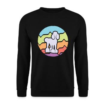 Pudel Mama Hunde Besitzerin Mädchen Hund Pudel - Unisex Pullover - Schwarz - Vorne - Alina (178cm) & Michal (187cm)