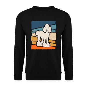 Pudel Liebhaber Hunde Besitzer Herren Hund Pudel - Unisex Pullover - Schwarz - Vorne - Alina (178cm) & Michal (187cm)
