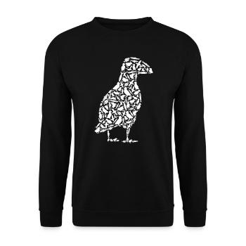 Puffin Puffin Girl Puffin - Unisex Sweatshirt - black - Front - Alina (178cm) & Michal (187cm)
