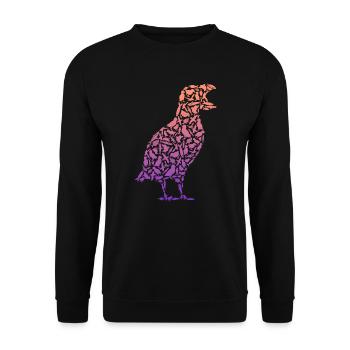 Puffin Puffin Puffin Puffin Girl - Unisex Sweatshirt - black - Front - Alina (178cm) & Michal (187cm)