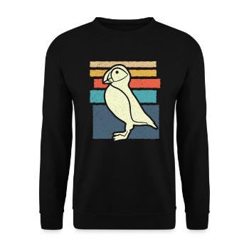 Macareux de Papageitaucher Macareux de Papageientaucher Macareux - Sweat-shirt Unisexe - noir - Devant - Alina (178cm) & Michal (187cm)