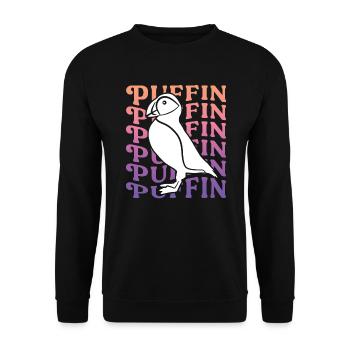 Puffin Puffin Ladies Puffin - Unisex Sweatshirt - black - Front - Alina (178cm) & Michal (187cm)