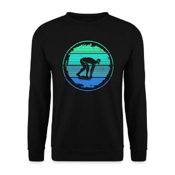Nageurs Natation Natation Sports Natation Hommes - Sweat-shirt Unisexe - noir - Devant - Alina (178cm) & Michal (187cm)