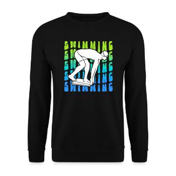 Nageurs Natation Natation Natation Natation - Sweat-shirt Unisexe - noir - Devant - Alina (178cm) & Michal (187cm)