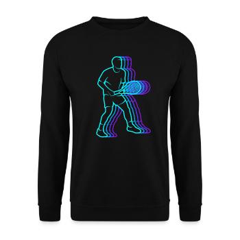 Joueur de tennis Retro Hommes Joueur de tennis Enfants - Sweat-shirt Unisexe - noir - Devant - Alina (178cm) & Michal (187cm)